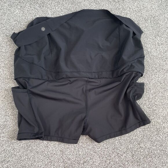 Athleta Run With It 14” Skort Womens Jupe Short Black Tennis Golf Size XL - Picture 6 of 13